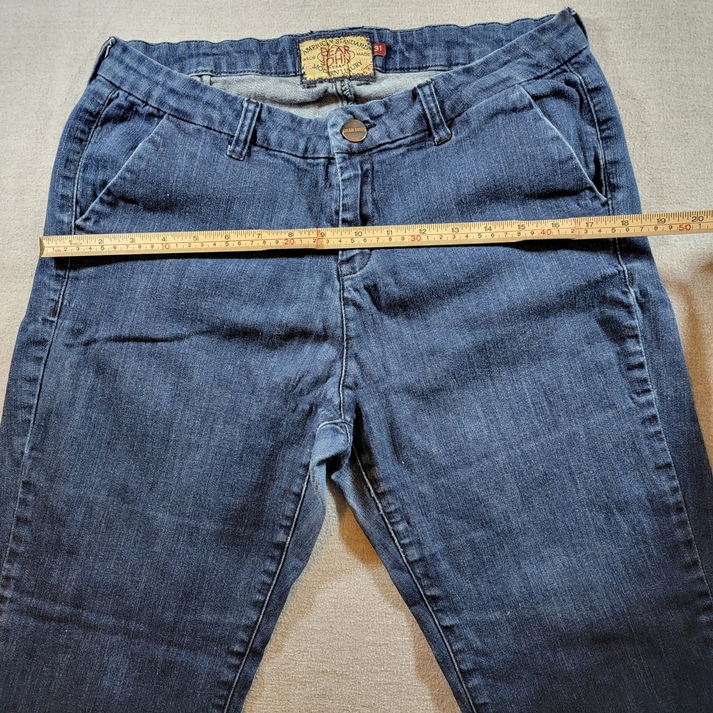 Dear John Denim Trousers Womens 31 Blue Good Flare Leg Stretch Jeans - Picture 8 of 11